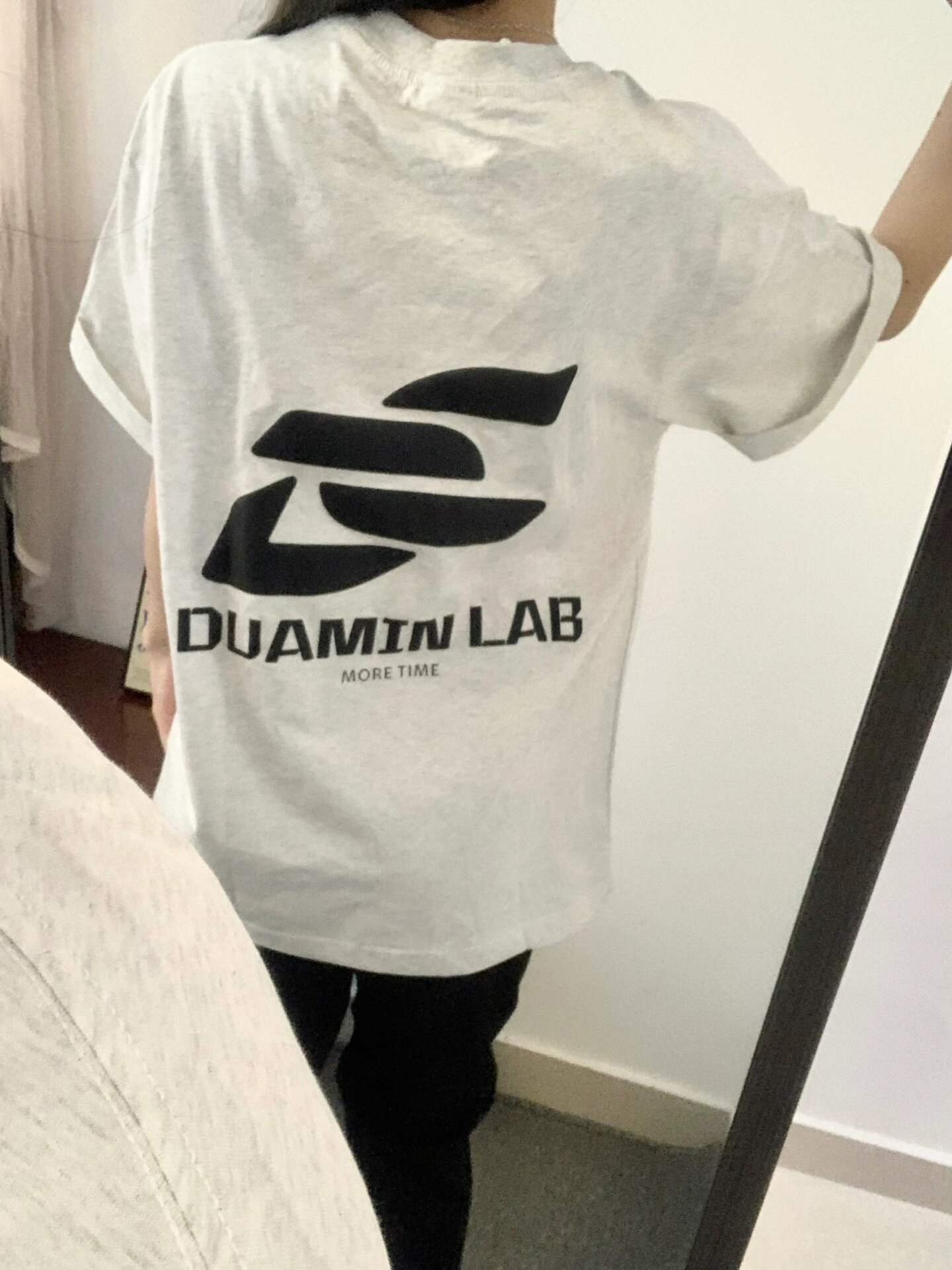 高品質純棉200克精梳緊密100%棉直播同品前後印花寬鬆短袖t恤