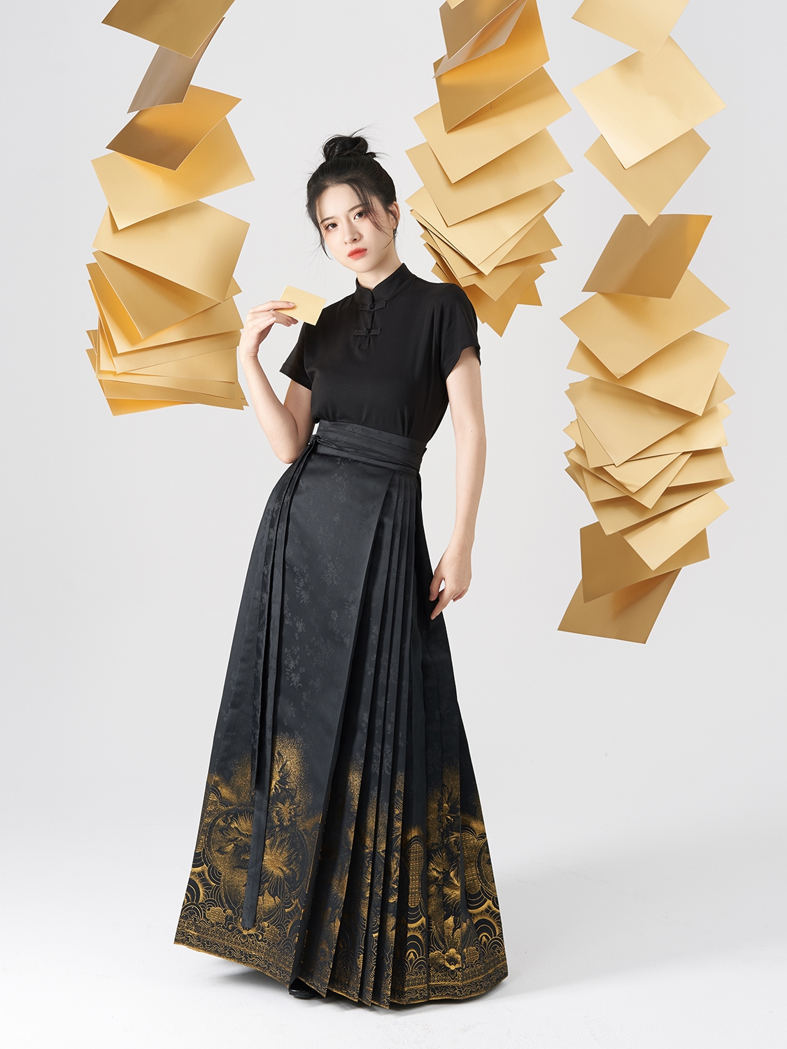 金影曇花織造司原創明制漢服國風馬面裙上衣搭配日常通勤半身長裙