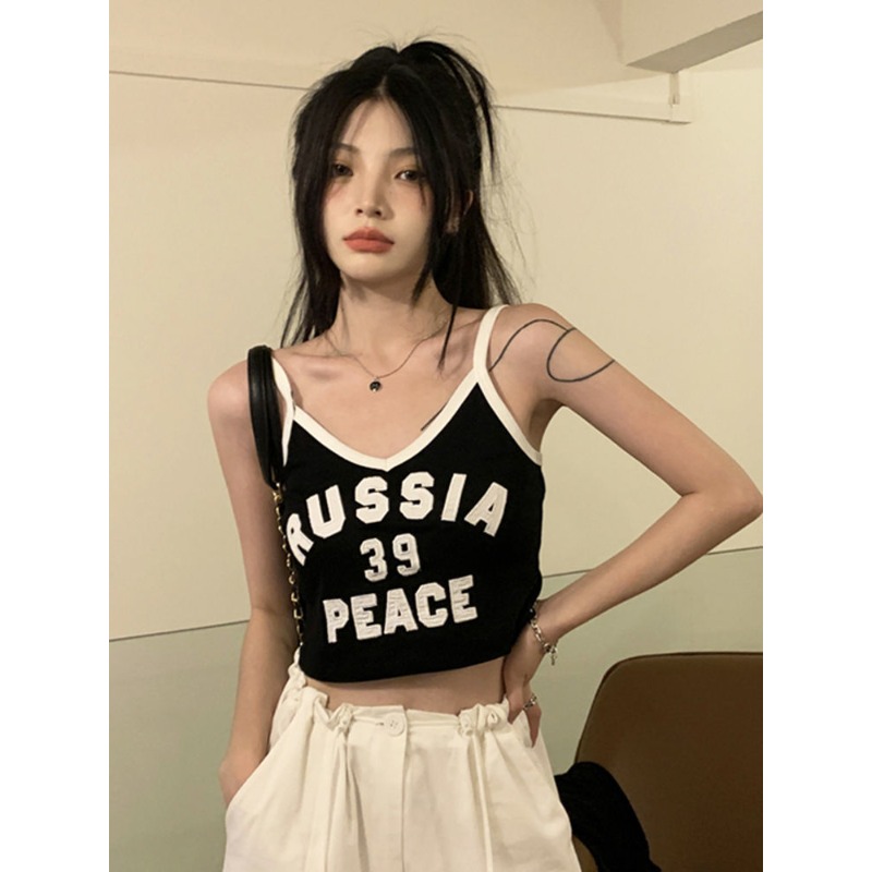 秋夏季新款內搭打底小吊帶背心女設計感小眾外穿無袖短款上衣ins