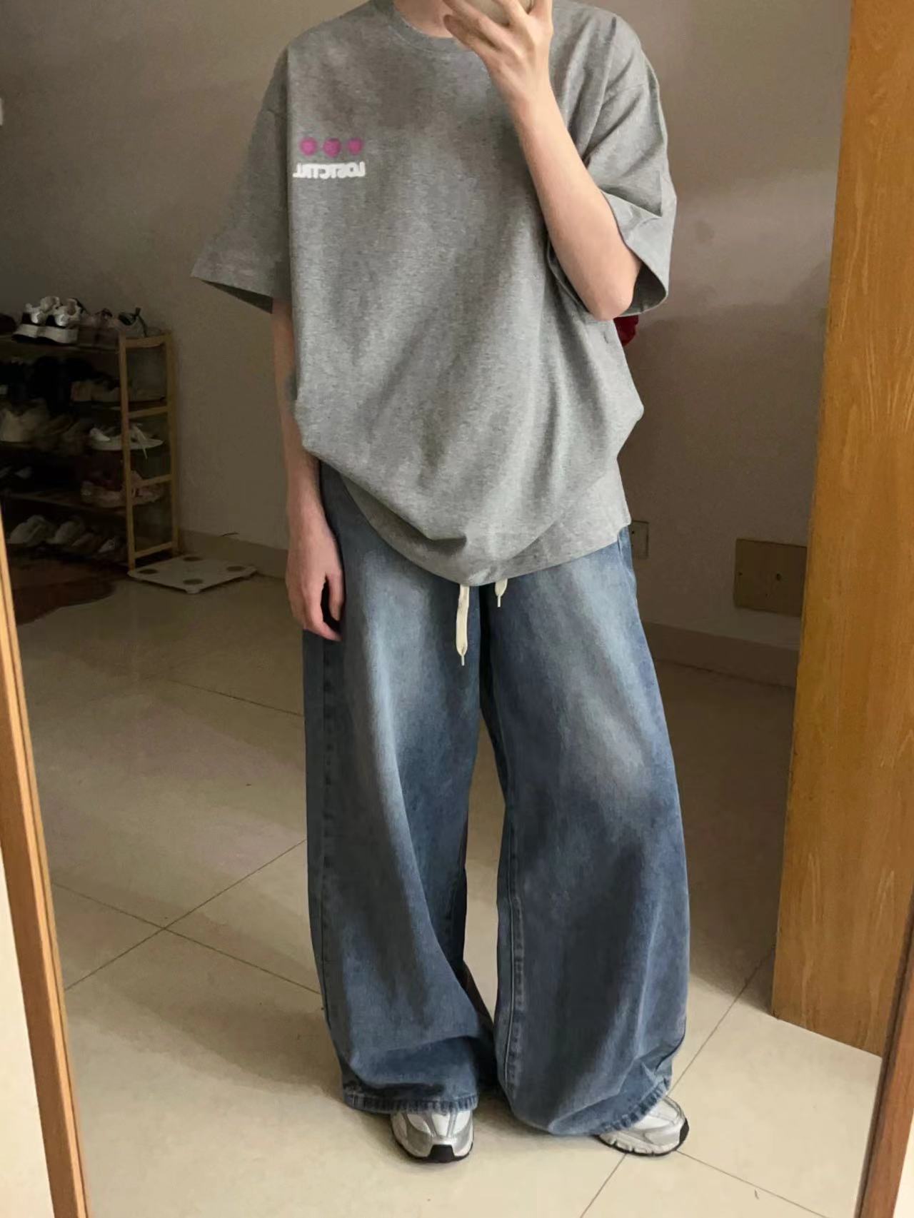 高質量純棉220克精梳緊密手感好直播品質前後印花短袖t恤女