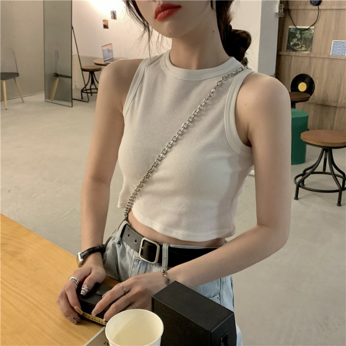 法式運動背心女短款春夏秋季新款外穿辣妹吊帶上衣設計感小眾內搭