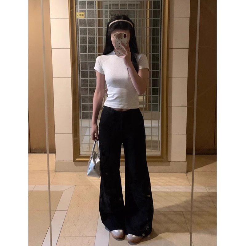 純棉210克40支奧代爾帶彈力直播品質 純色 修身短袖t恤女