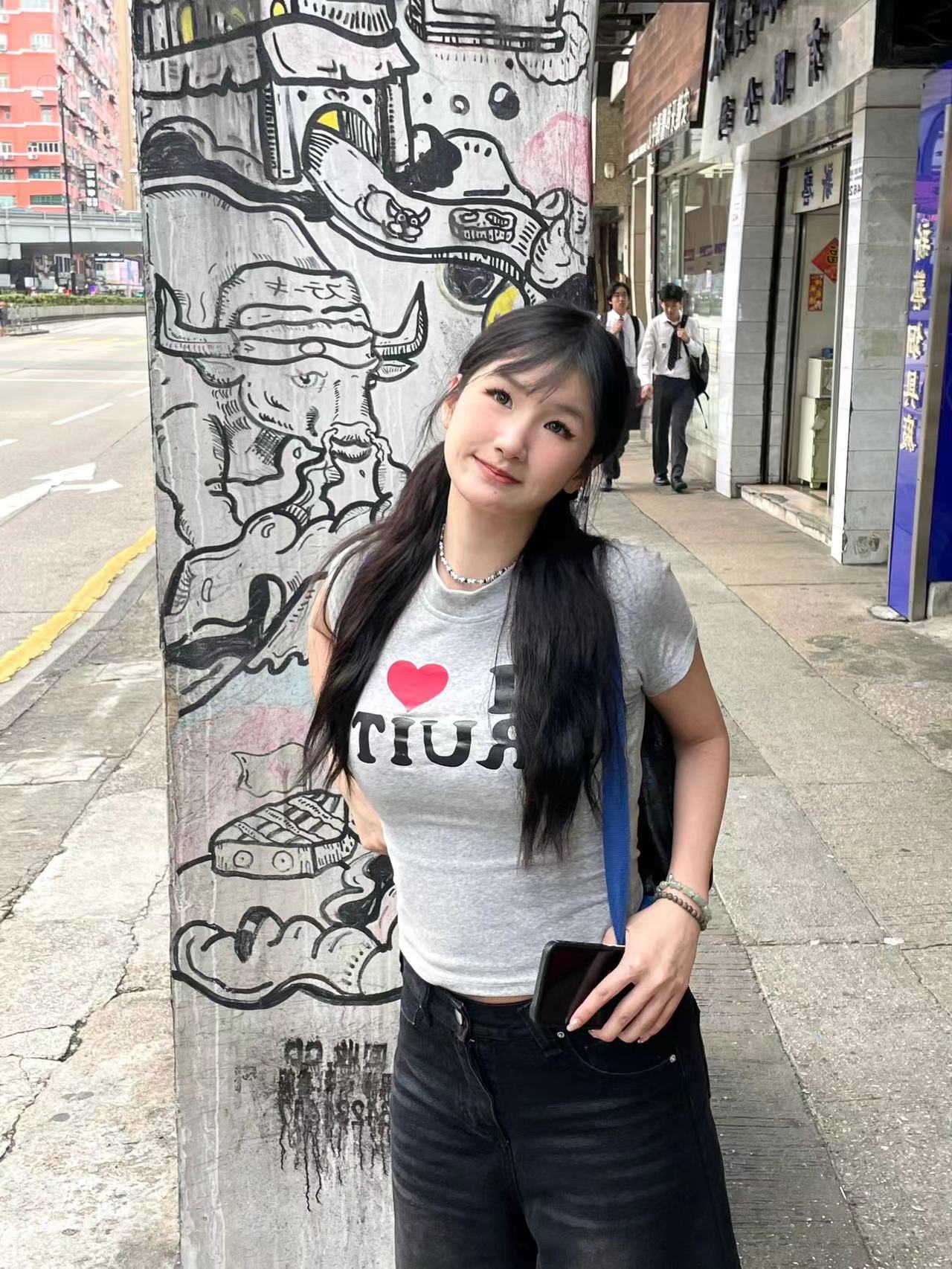 純棉210克40支奧代爾帶彈力直播品質前 印花修身短袖t恤女