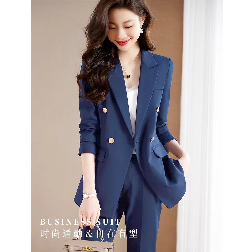 Professional suit suit spring and autumn new high-end slim fit interview commuting formal suit two-piece suit