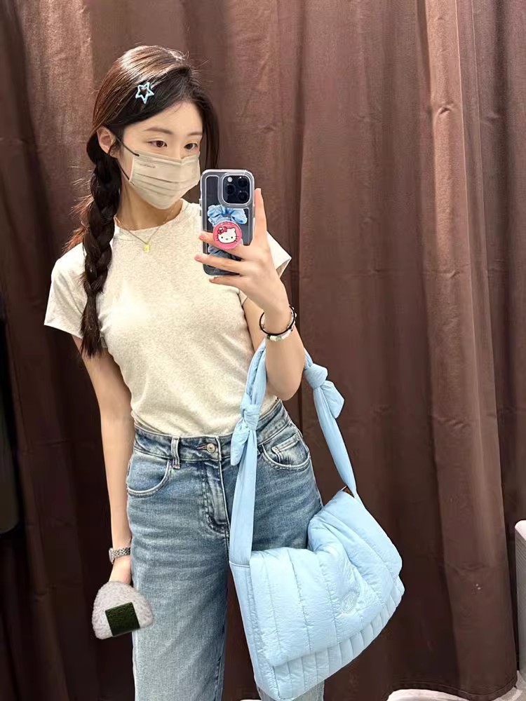 純棉210克40支奧代爾帶彈力直播品質 純色 修身短袖t恤女