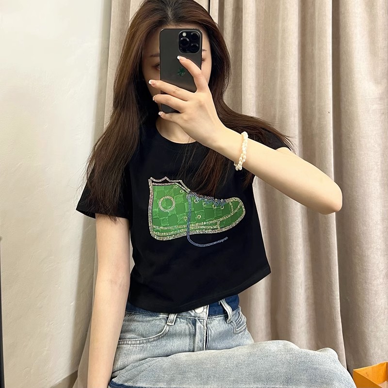 卡腰小衫短款洋氣小個子夏款短袖t恤女夏季高腰漏臍上衣