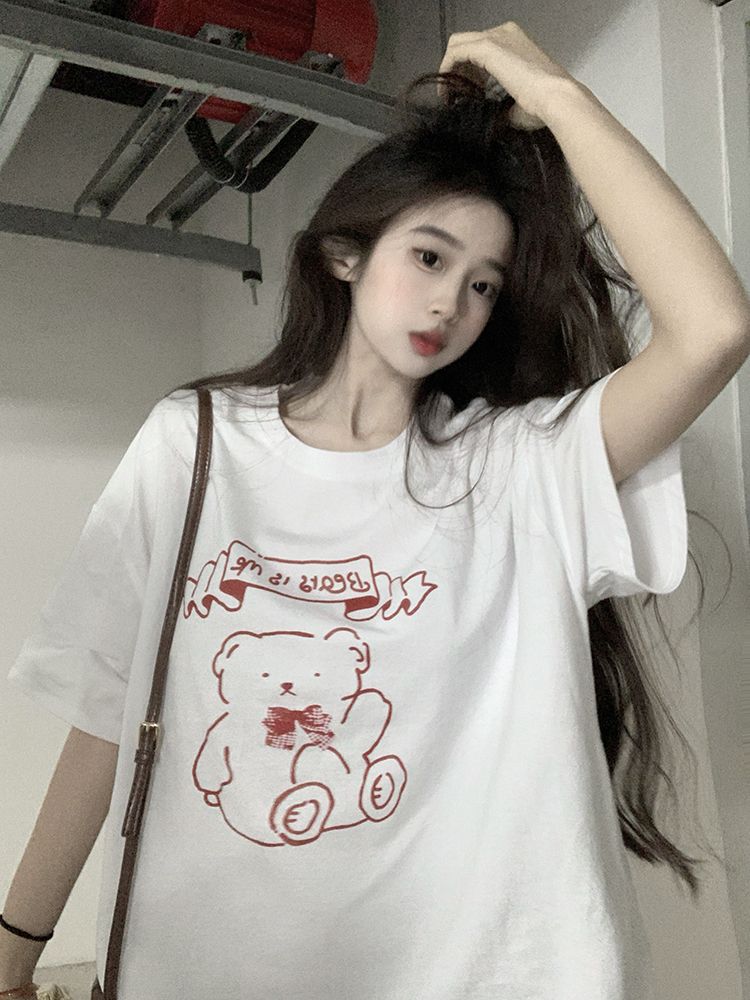 原創~實拍~印花純棉短袖T恤女印花半袖上衣