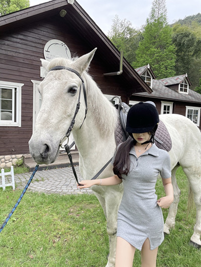 2024夏季新款POLO領連衣裙辣妹修身顯瘦小個子超仙學生ins包臀裙