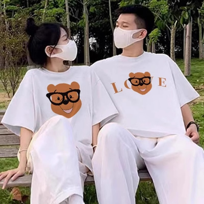 2024新款disoo設計高級感小眾特別的網紅情侶裝夏裝超火短袖t恤男