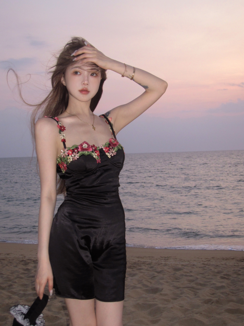 實拍 party度假小禮服甜辣裙小媽感連衣裙