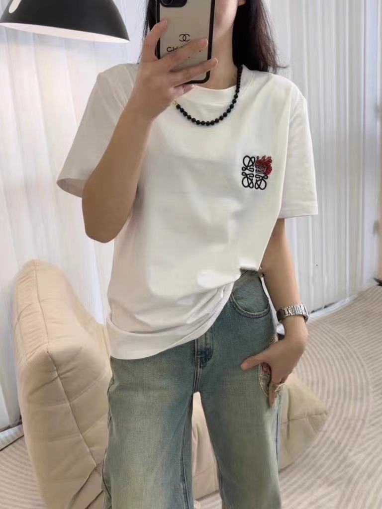2024春夏新款新中式刺繡設計短袖T恤女寬鬆顯瘦百搭獨特别致上衣
