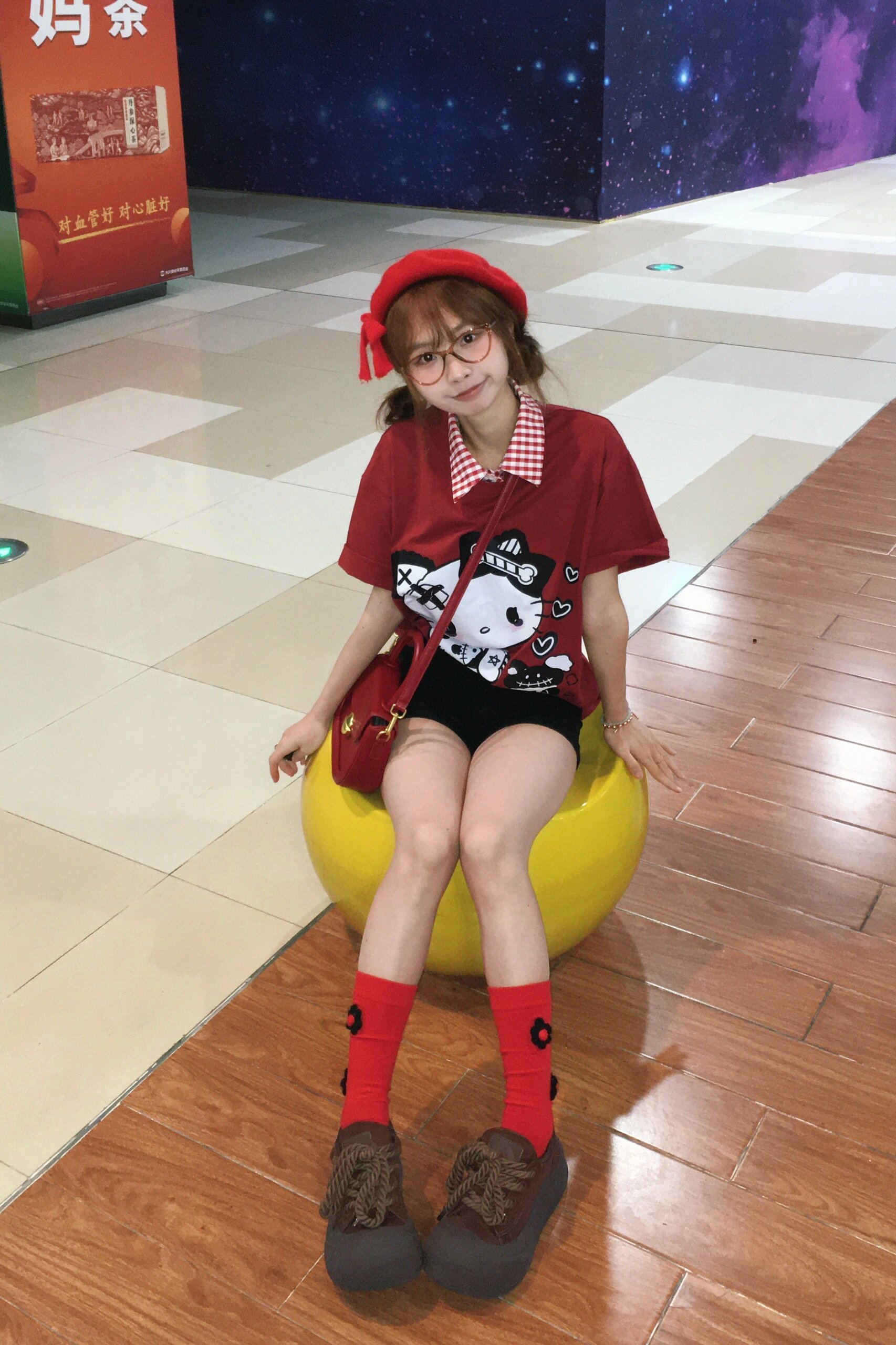 高品質純棉200克精梳緊密100%棉直播同品前印花寬鬆短袖t恤女