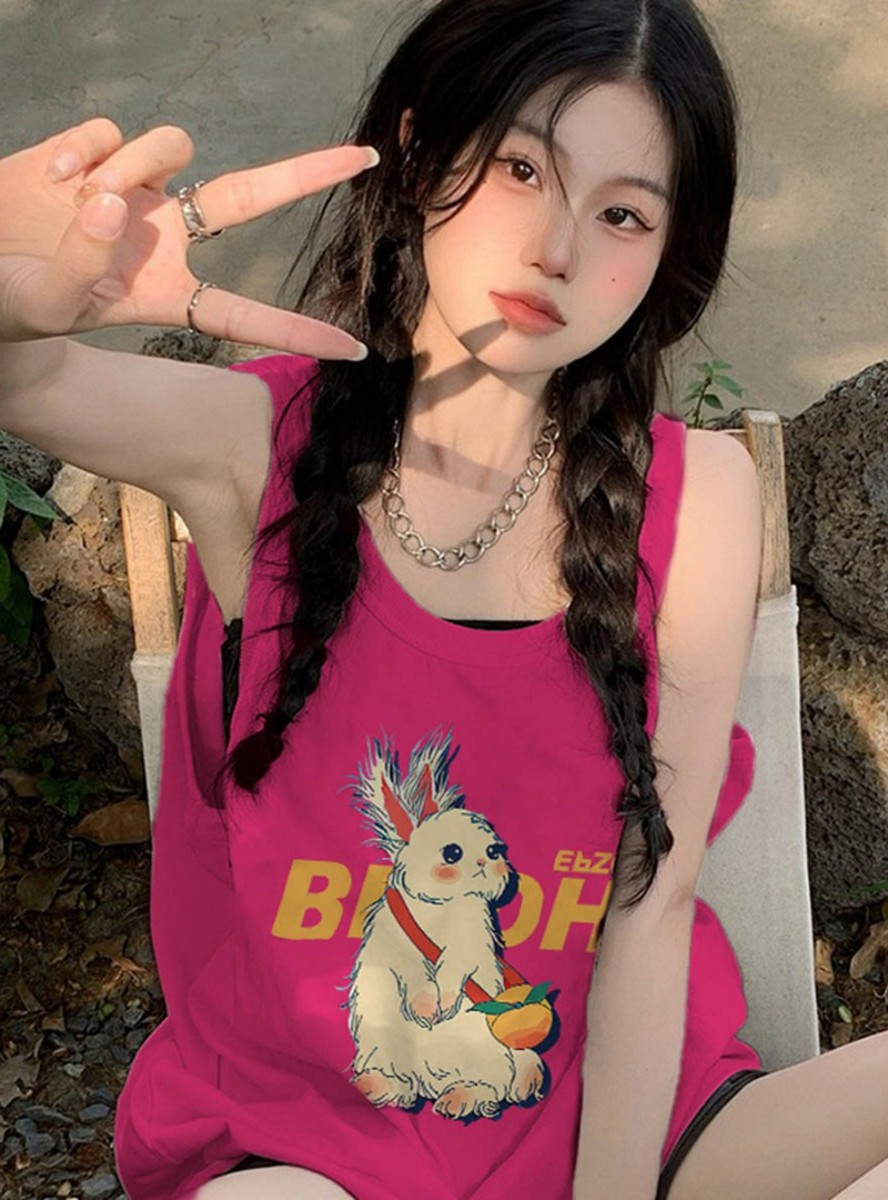 無袖T恤女夏季法式甜辣小背心設計感小眾上衣ins