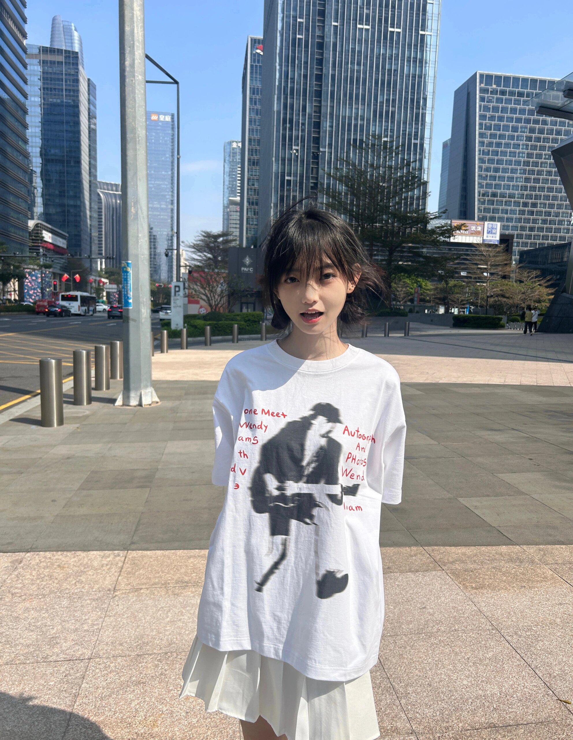 高品質純棉200克精梳緊密100%棉直播同品前印花寬鬆短袖t恤女