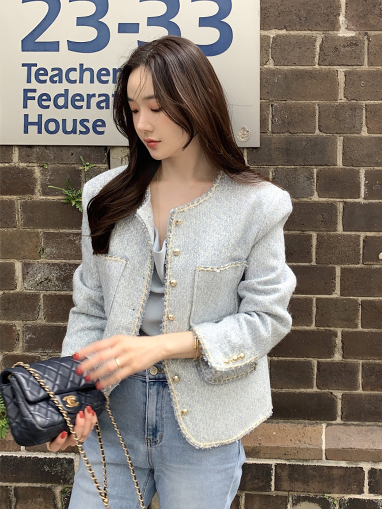 小香風粗紡短外套