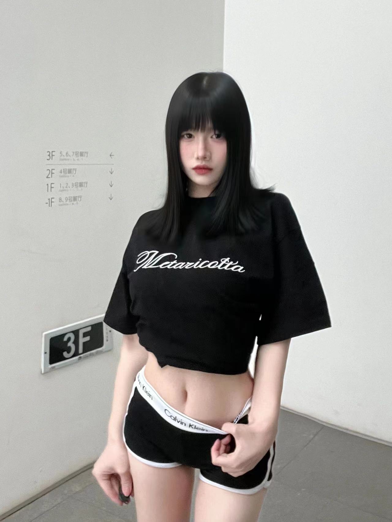 高質量純棉220克精梳緊密手感好直播品質前印花短袖t恤女