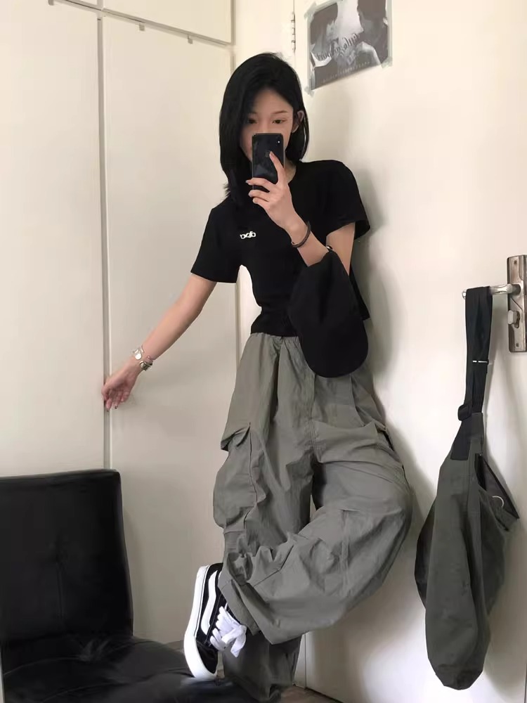 純棉210克40支奧代爾帶彈力直播品質前 印花修身短袖t恤女
