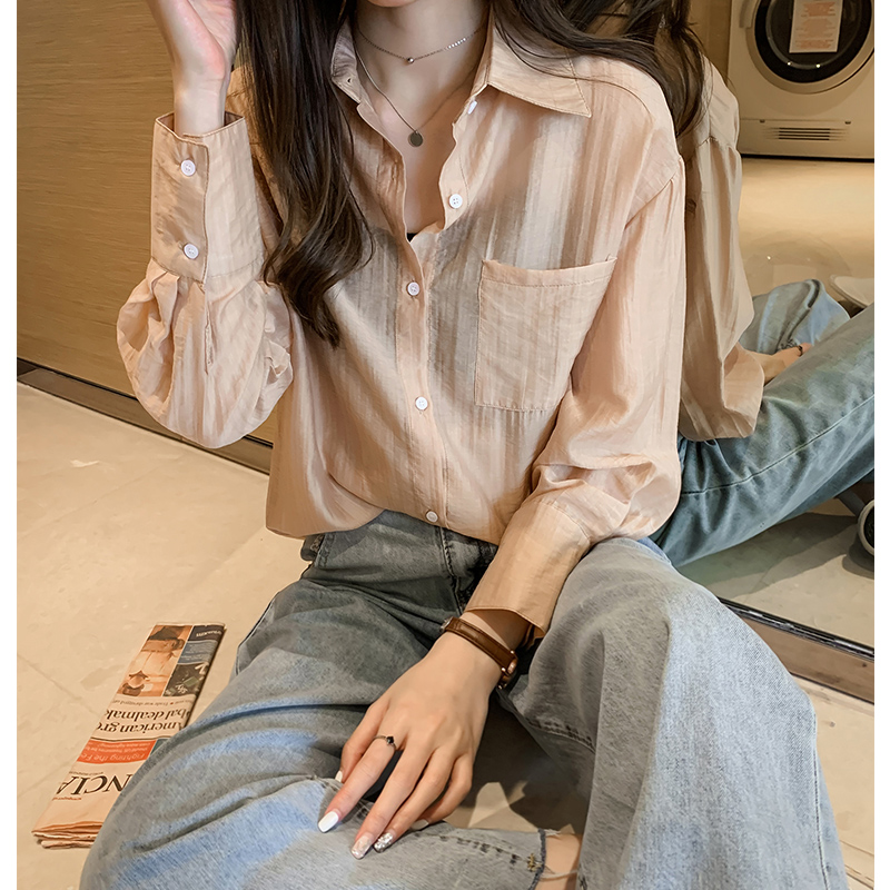 2024春季新款韓版長袖襯衫女時尚女裝