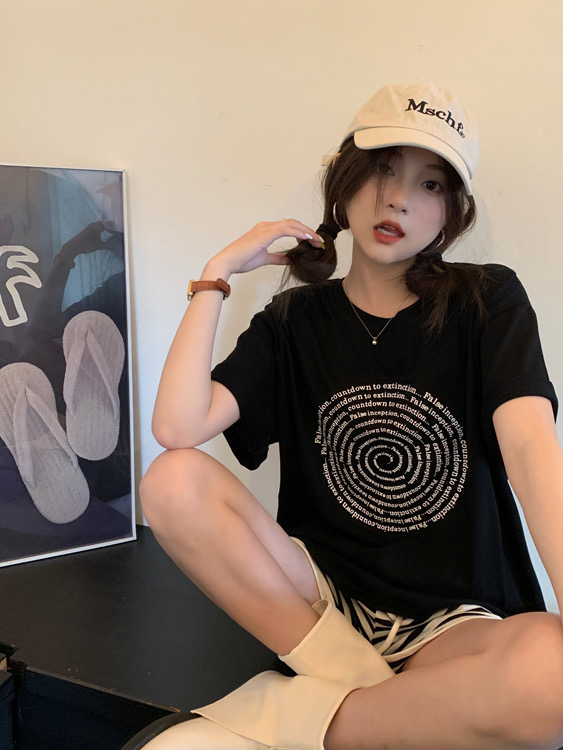 白色短袖T恤女夏季薄款韓版寬鬆休閒上衣女ins