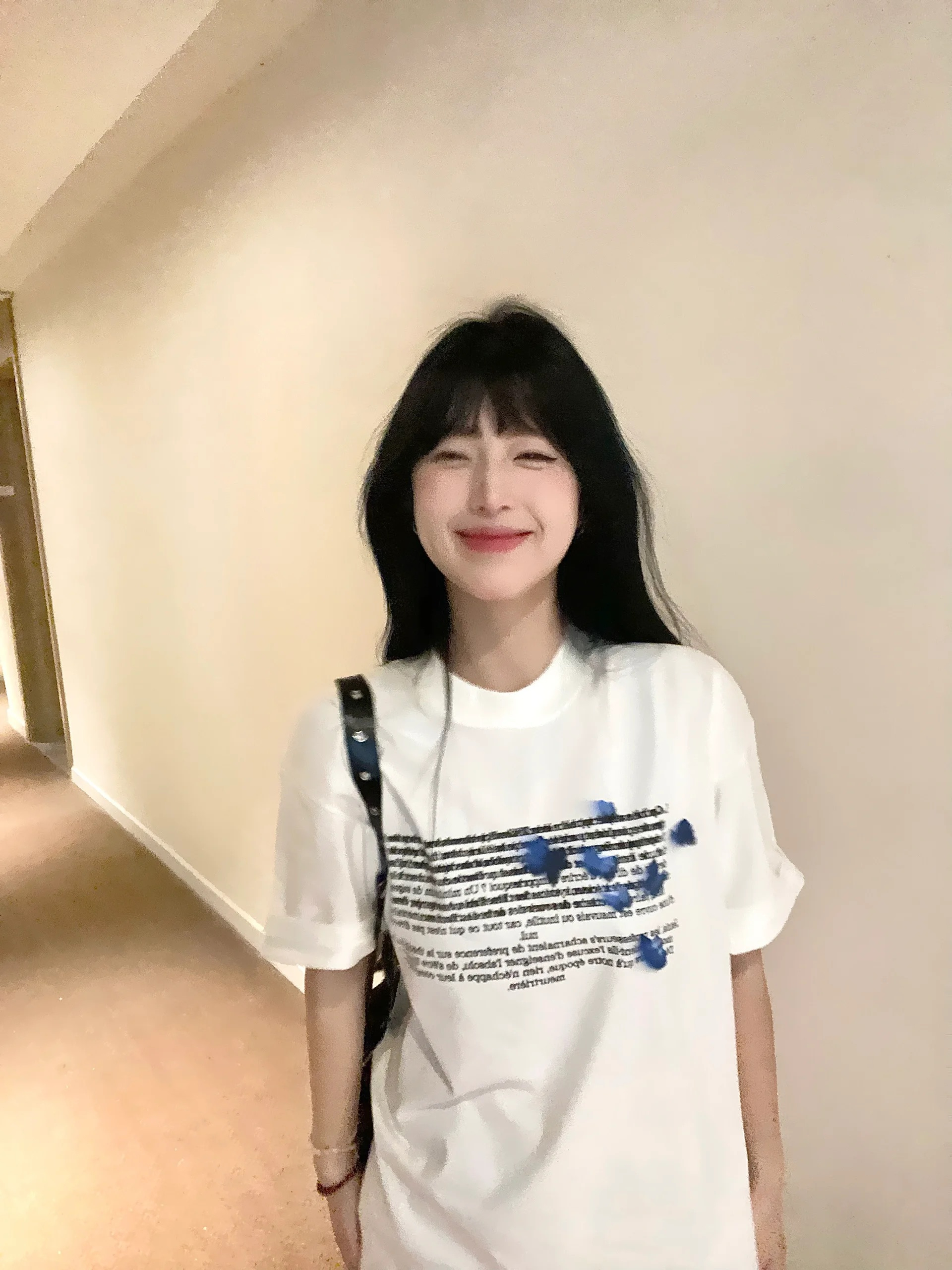 高品質純棉200克精梳緊密100%棉直播同品前印花寬鬆短袖t恤女