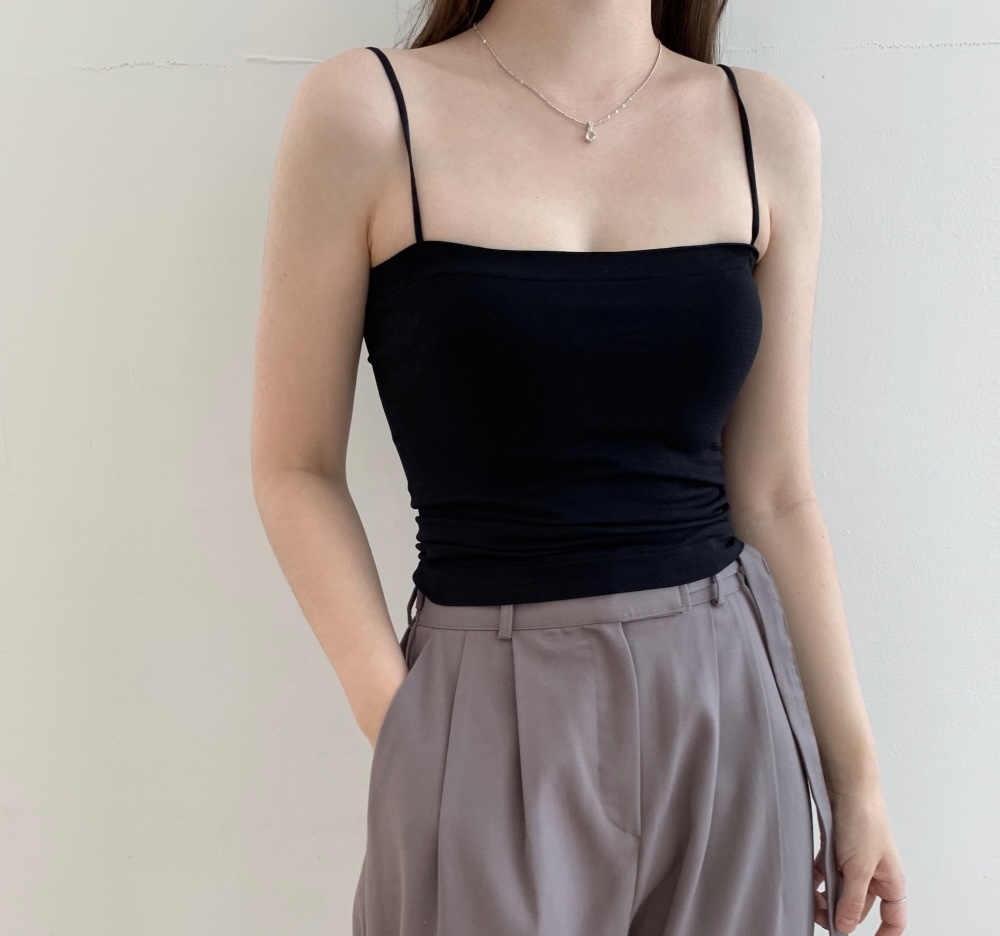 韓國chic吊帶背心女內搭打底外穿美背帶胸墊