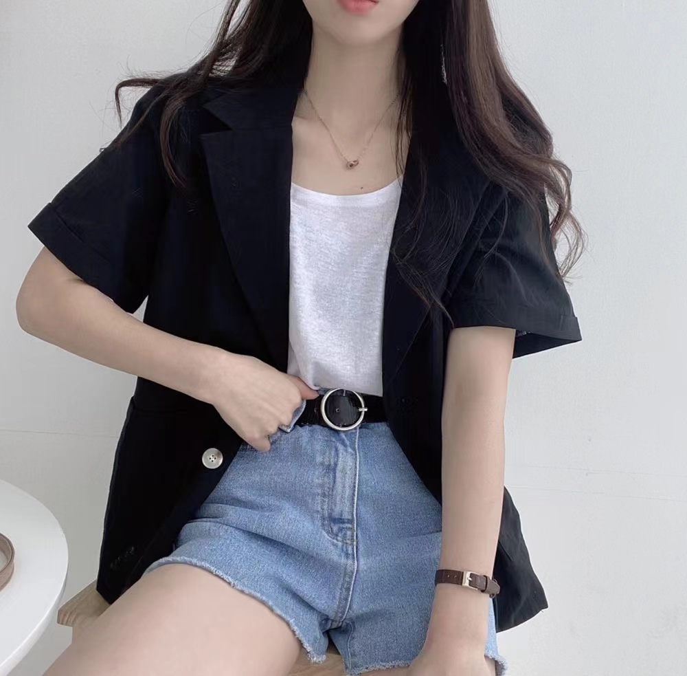 chic 翻領兩粒扣外套