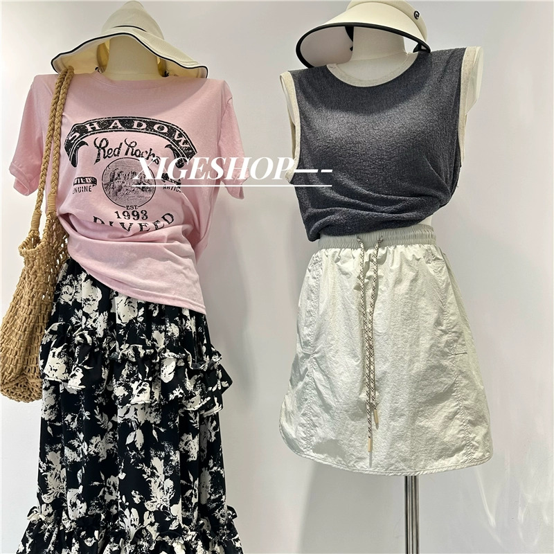 官圖 重磅/精梳純棉 後包領 有縫邊 S-XXXL 夏裝短袖T恤女