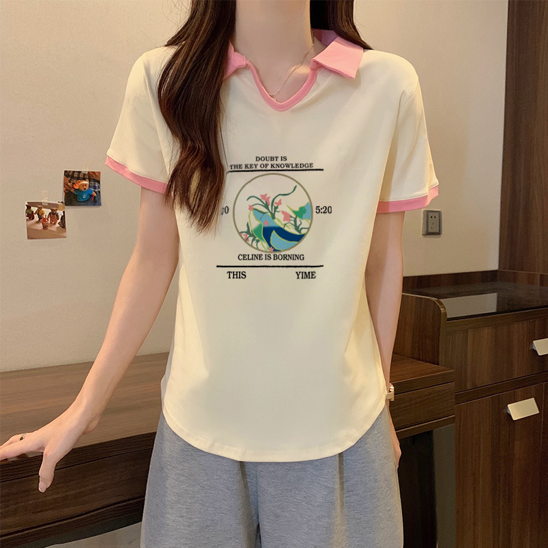 實拍大碼2024新款夏季百搭中國風印花短袖修身顯瘦t恤