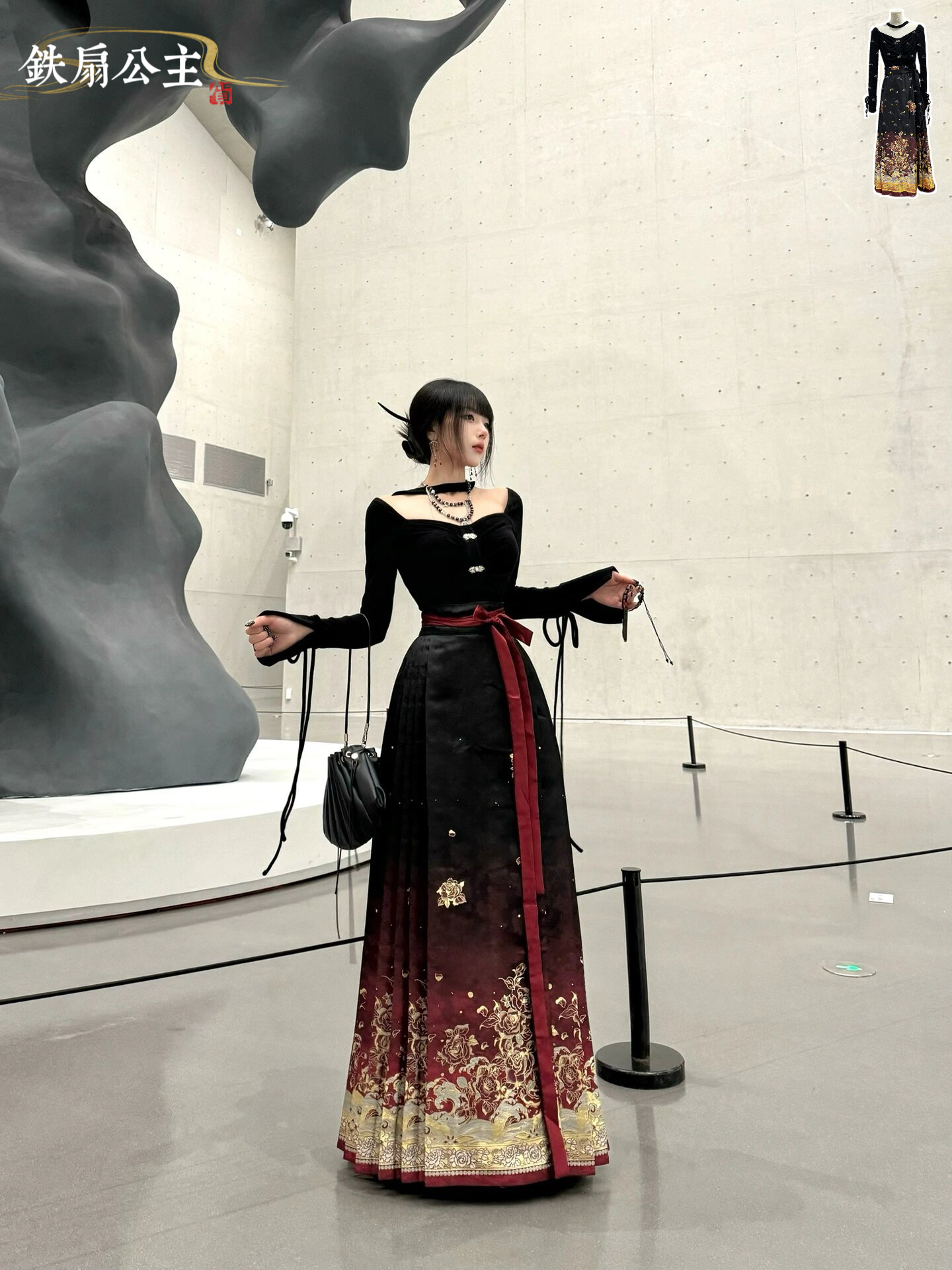 新中式國風復古八分馬面裙套裝女春佛系禪意中裝成人明制曹縣漢服