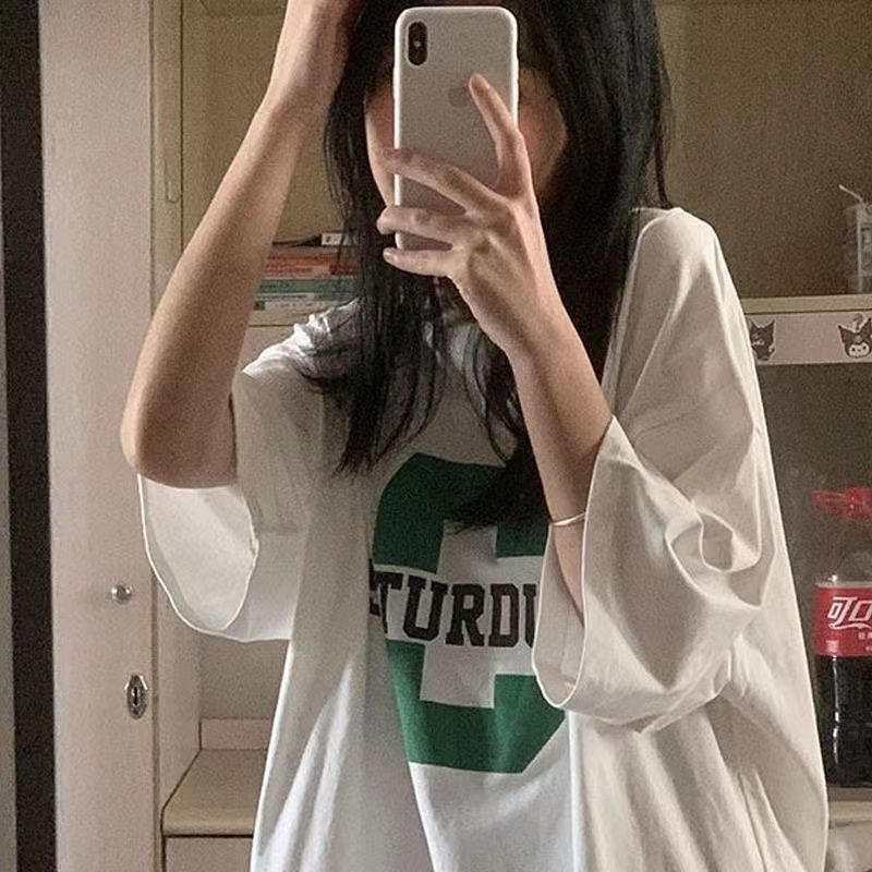 官圖重磅/精梳純棉後包領 有縫邊S-XXXL夏裝短袖T恤女