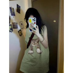 210g Post Pack Strap Spring and Summer Loose Cotton Print Sleeveless Blouse for Women