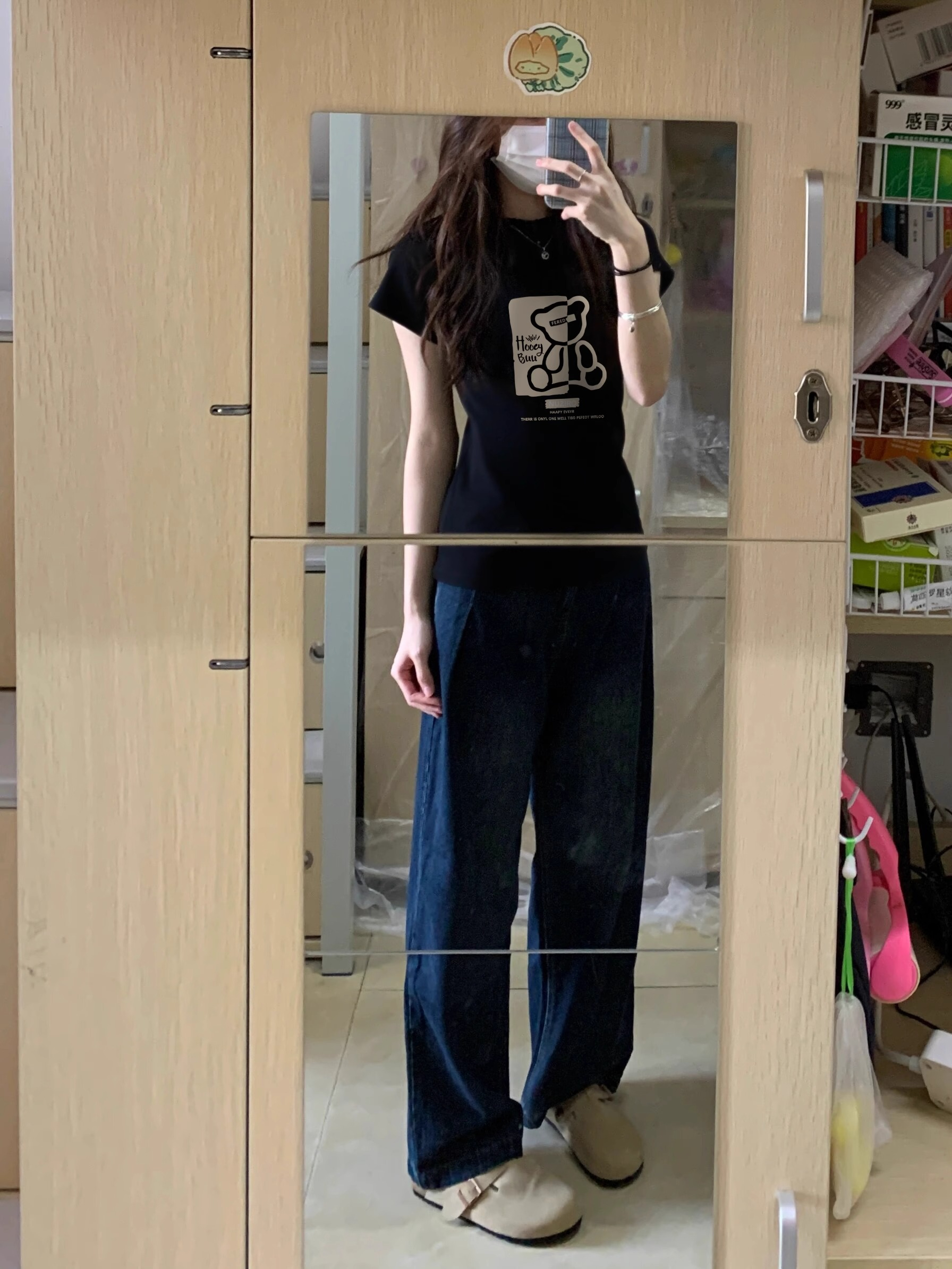 純棉210克40支奧代爾帶彈力直播品質 印花修身短袖t恤女