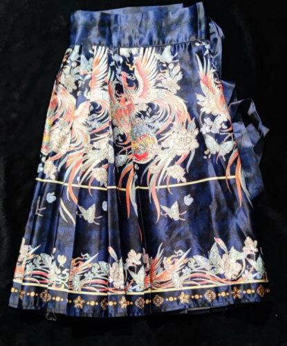 新中式国风马面短裙女夏季高腰时尚设计感遮胯百褶改良汉服半身裙
