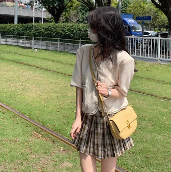 夏季新款大碼女裝法式氣質小香風寬鬆短款V領上衣 M-4XL200斤