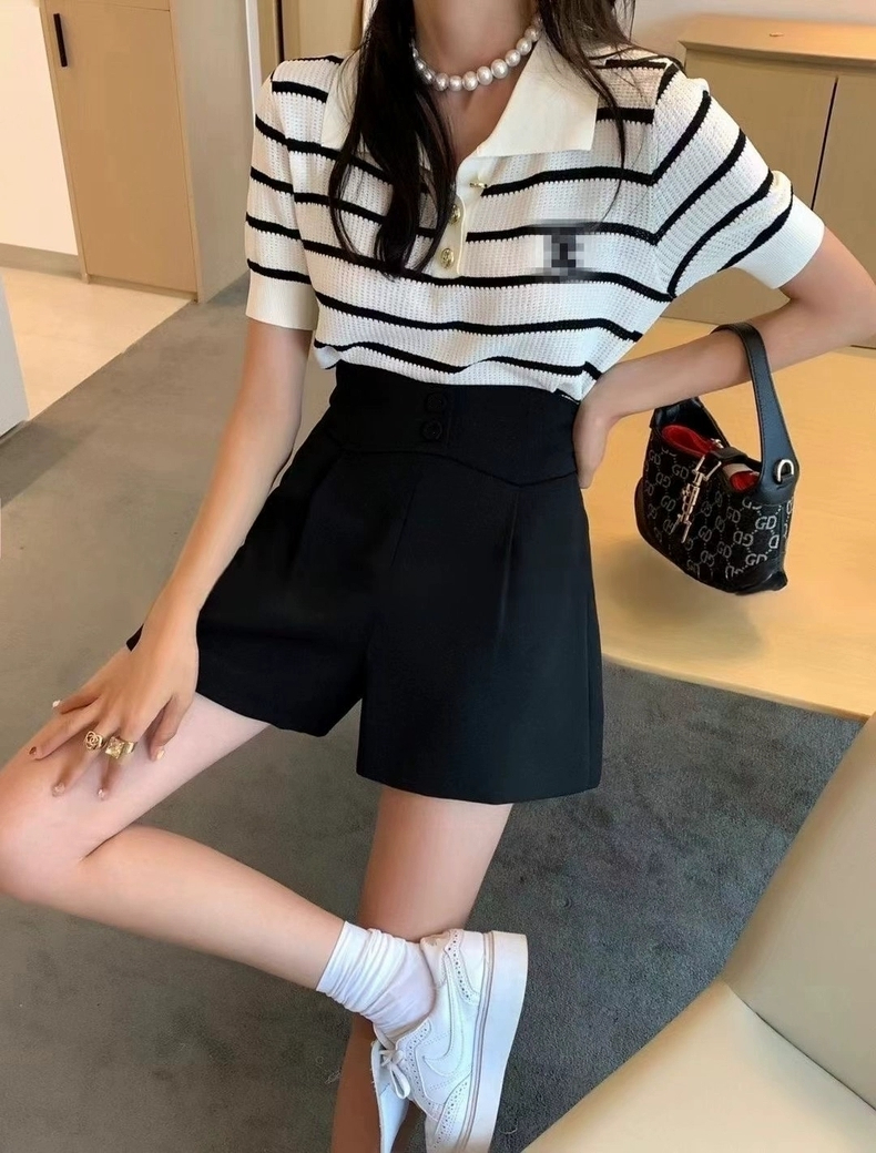 夏季新款短褲女高腰韓版百搭顯瘦時尚a字西裝寬鬆闊腿褲子薄