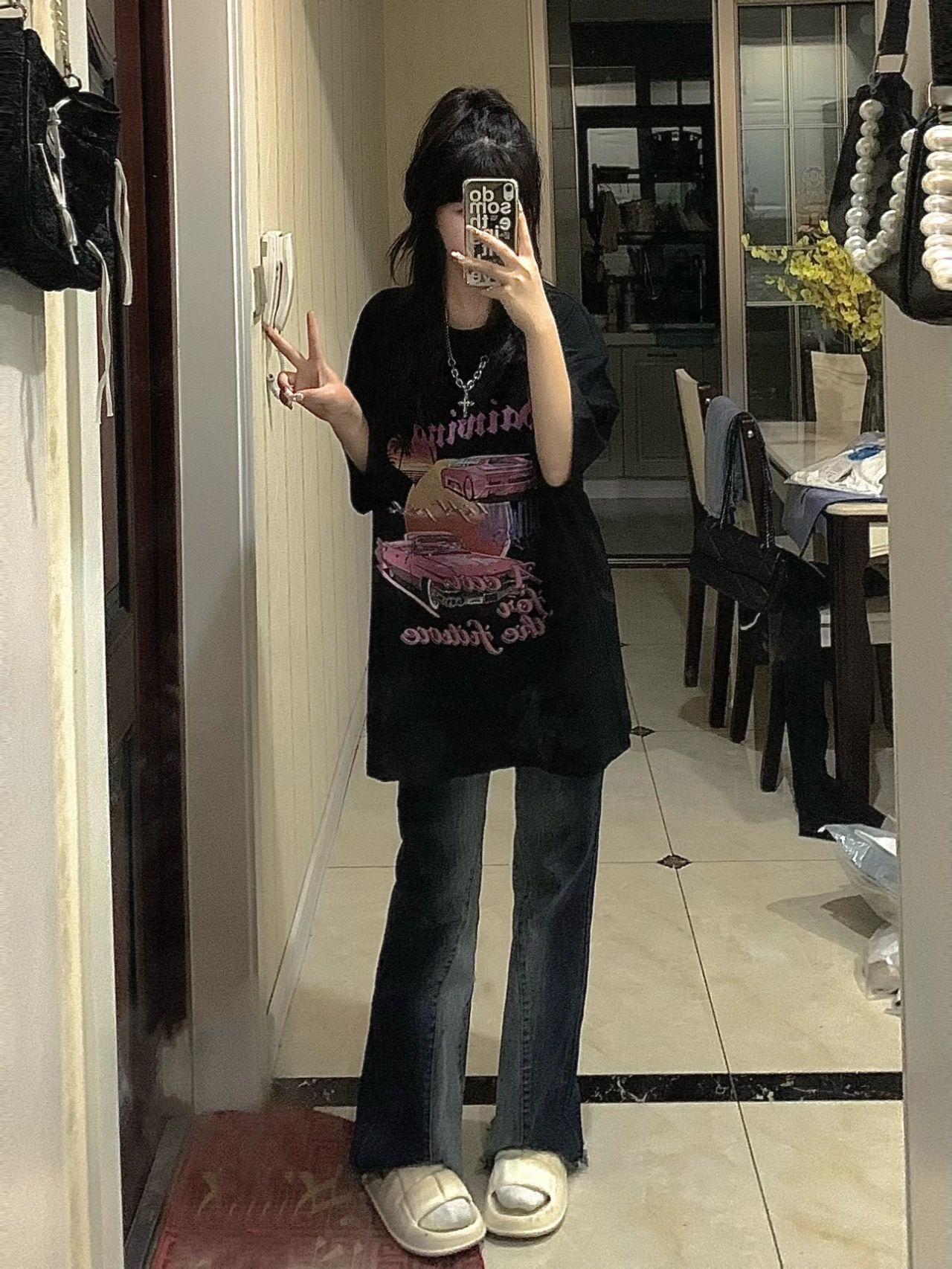 官圖200克/精梳純棉後包領有縫邊S-XXXL夏裝短袖T恤女