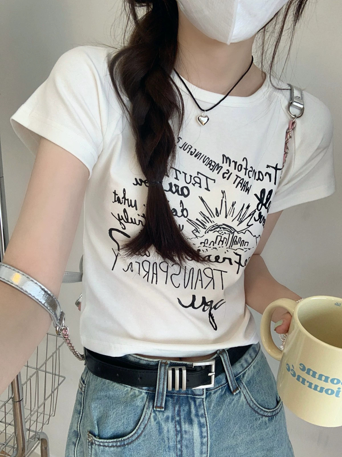 Official picture 92 cotton/8 spandex 40 count 210g pure cotton slim short T-shirt women's short sleeves
