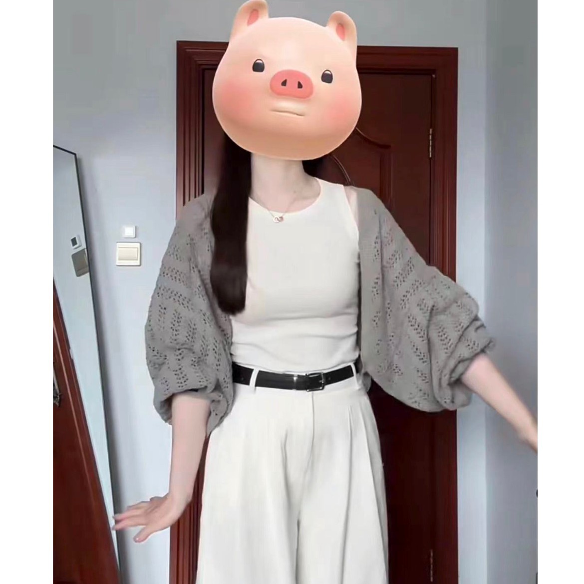 早春季女裝搭配一整套時尚微胖女生遮肉鹽系輕熟韓劇三件套裝