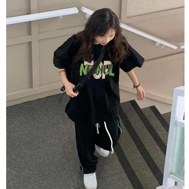 官圖 重磅/精梳純棉 後包領 有縫邊 S-XXXL 夏裝短袖T恤女