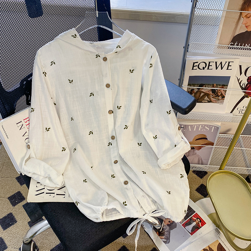 | 實拍 | 夏季寬鬆休閒洋氣百搭薄款開衫防曬服連帽外套女