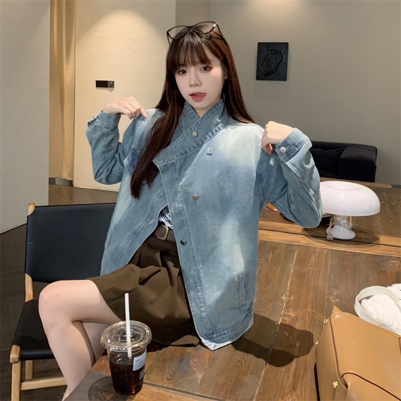 2024春裝新款實拍大碼女裝小個子短款牛仔外套顯瘦上衣S-5XL200斤