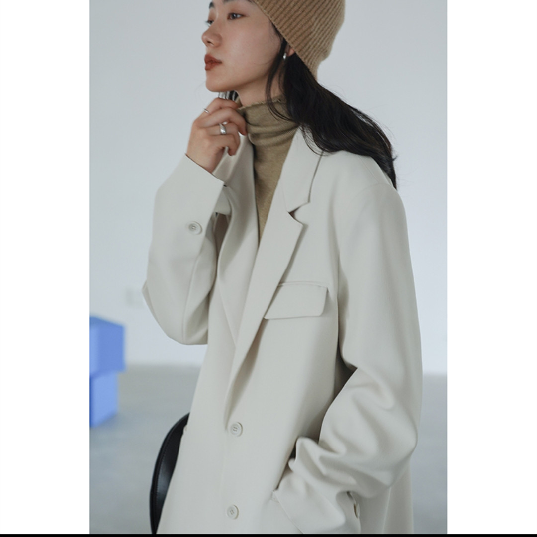 高級設計感小眾西裝外套女寬鬆春秋新款小個子韓版氣質休閒小西服