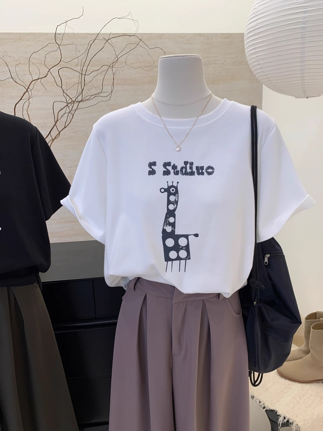 230克/精梳純棉後包領有縫邊S-XXXL夏裝短袖T恤女