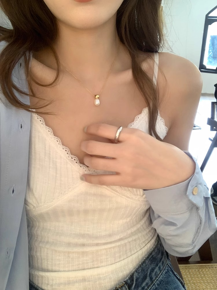 白色內搭性感蕾絲小吊帶背心夏季女顯瘦外穿無袖美背辣妹打底上衣