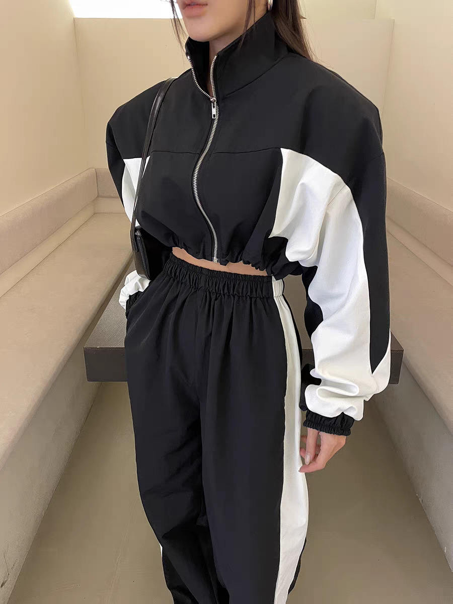 2024夏季運動兩件套套裝上衣長褲女