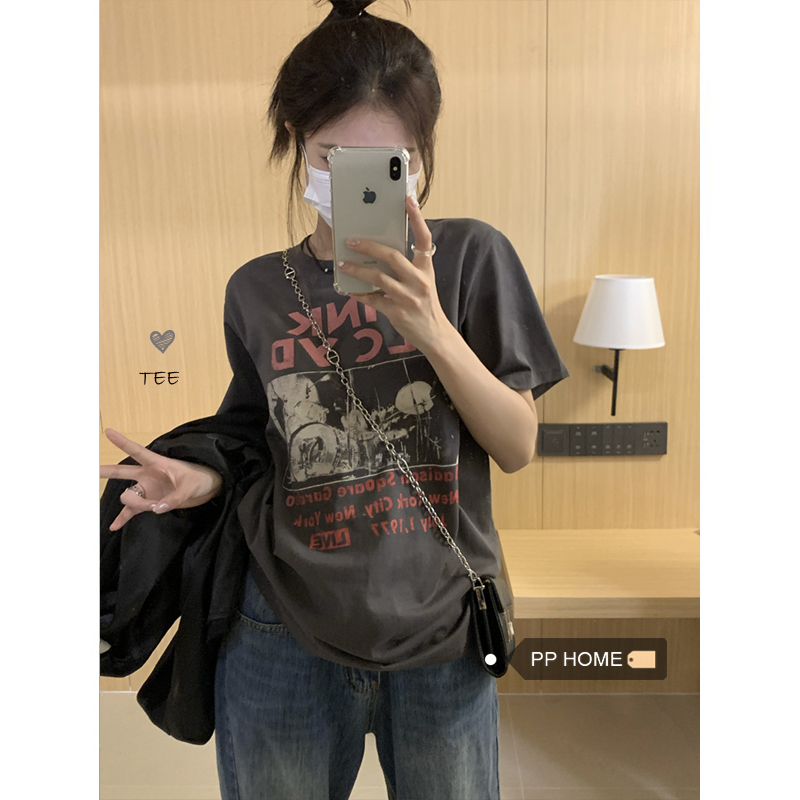 官圖200克/精梳純棉後包領 有縫邊S-XXXL夏裝短袖T恤女