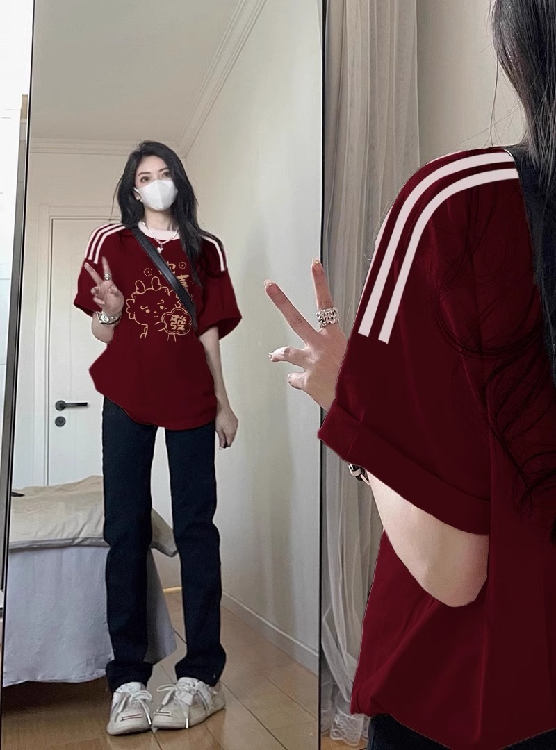 夏季新款法式chic甜辣風洋氣顯瘦時尚百搭上衣女搭牛仔長褲一整套
