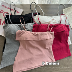 Live photo~ Spring and summer French sweet and spicy girl halter top women's short design sense niche outerwear