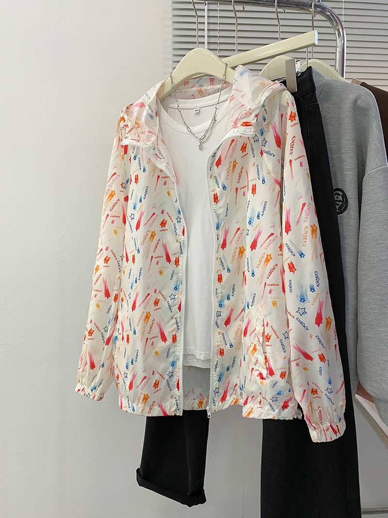 | Real shot | Summer loose, casual, fashionable and versatile thin zipper cardigan sun protection jacket for women