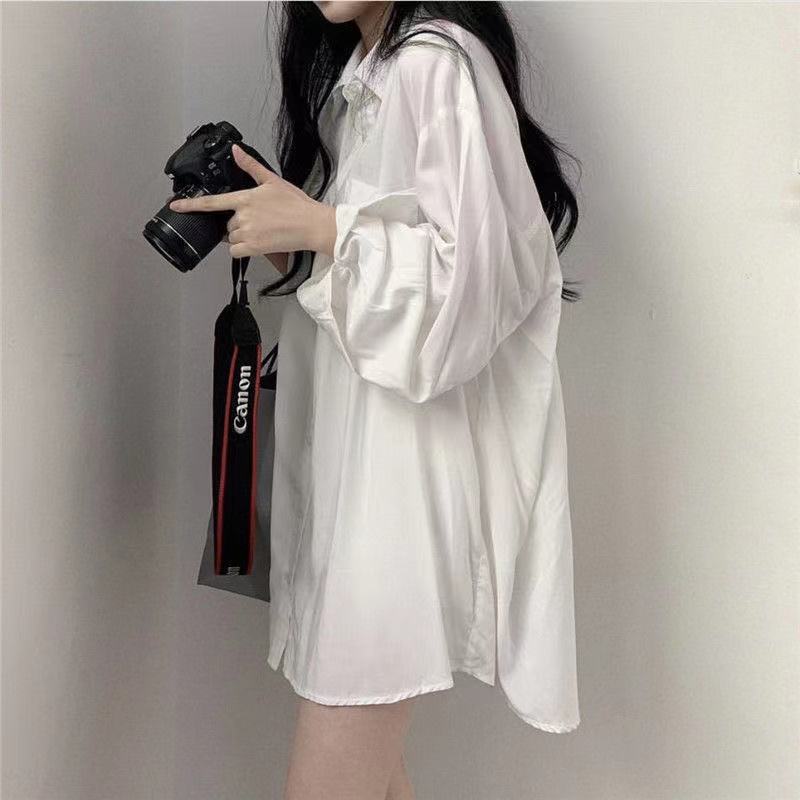 新款大碼女裝胖MM寬鬆顯瘦襯衫夏裝防曬衫百搭開衫M-4XL200斤